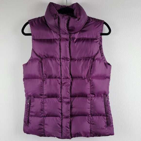 Eddie Bauer CirrusLite Down Vest Women's SMALL Purple Sleeveless Full Zip Pocket - Picture 1 of 8